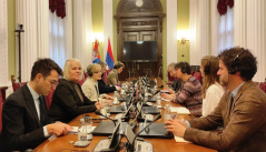 13 December 2024 The members of the Foreign Affairs Committee in meeting with the German Ambassador to Serbia